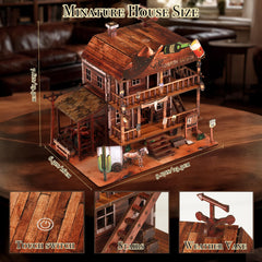NookMaster Cowboy Saloon poker table and seating close-up for realistic display.