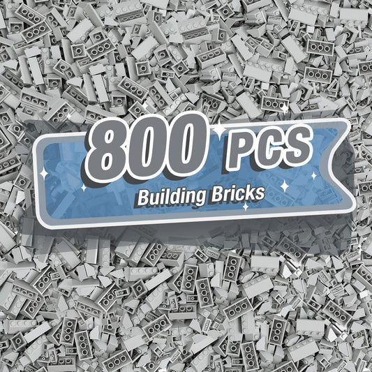 Noorastars building bricks 800-piece overview highlights a compact, color-rich set for creative play.