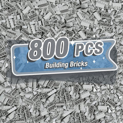 Noorastars building bricks 800-piece overview highlights a compact, color-rich set for creative play.