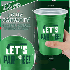 Norme golf ball pattern cups provide a stylish disposable option for beverages