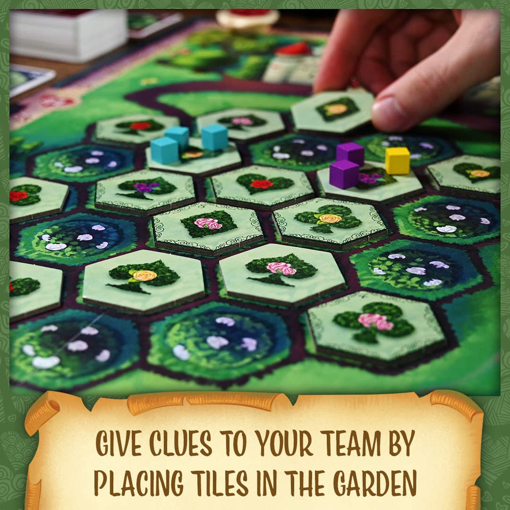 North Star Games Paint the Roses puzzle cards close-up shows secret challenges.