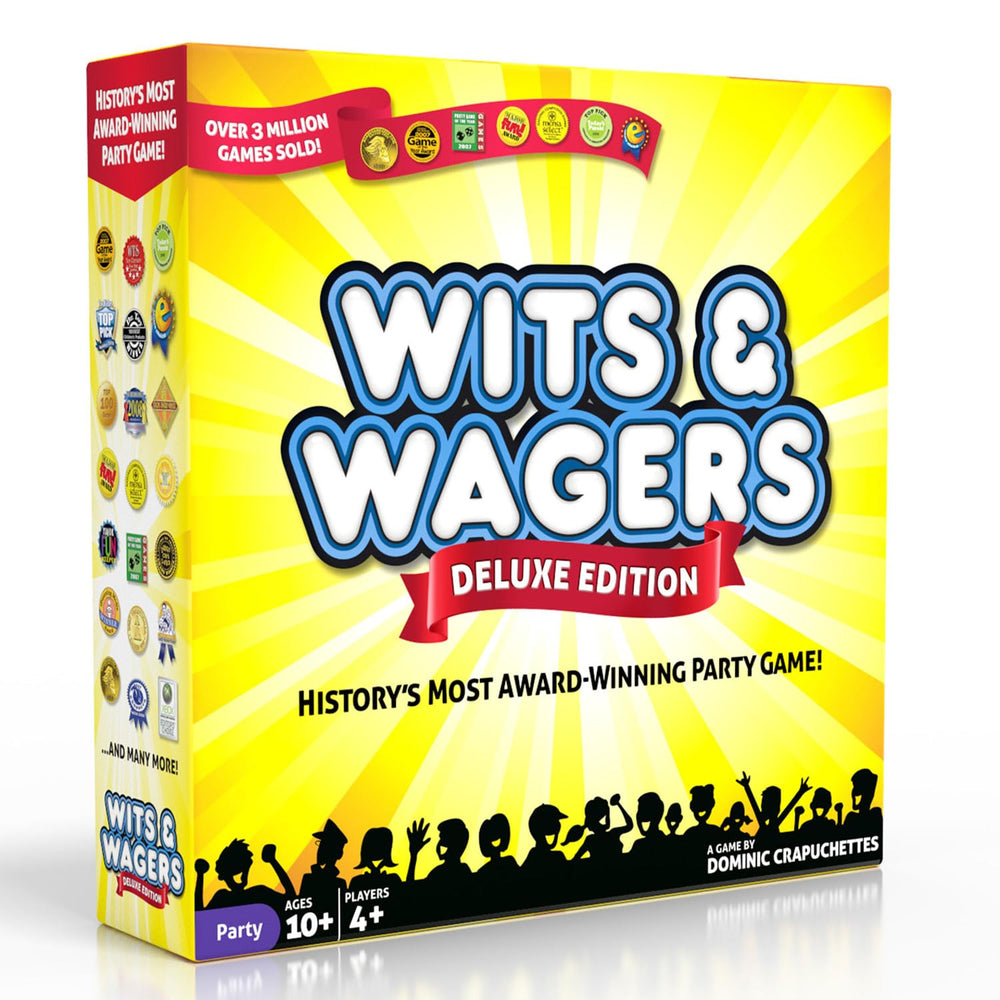 North Star Games Wits & Wagers deluxe box showcasing premium packaging for the party game.