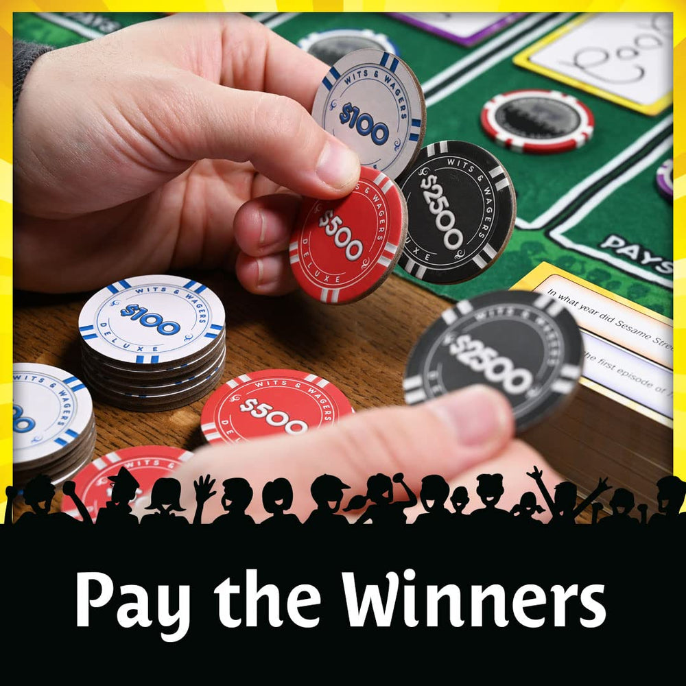North Star Games Wits & Wagers premium currency pack adds authentic betting vibes to play.