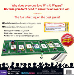 North Star Games Wits & Wagers scenario play captures shared laughter and friendly competition.