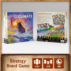 Evolution Climate game board displays changing habitats for strategic play