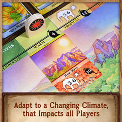 Species tokens in Evolution Climate in action during gameplay