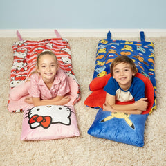 Northwest 27x56 inches slumber bag folded compactly for travel and storage.