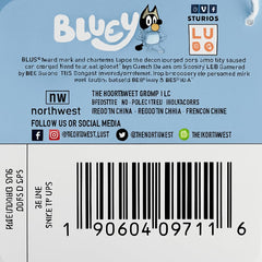 Bluey-themed travel scene highlighting portable warmth and comfort.