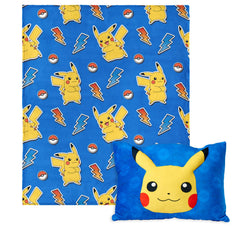Northwest Pika Pika blanket with Pikachu design, ideal for lounging or travel.