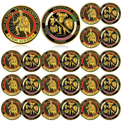 Nosiny Armor of God coin front view with dual faith imagery for devotional display.