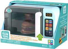 Nothing But Fun Toys My First Microwave digital display and buttons support interactive cooking imagination.