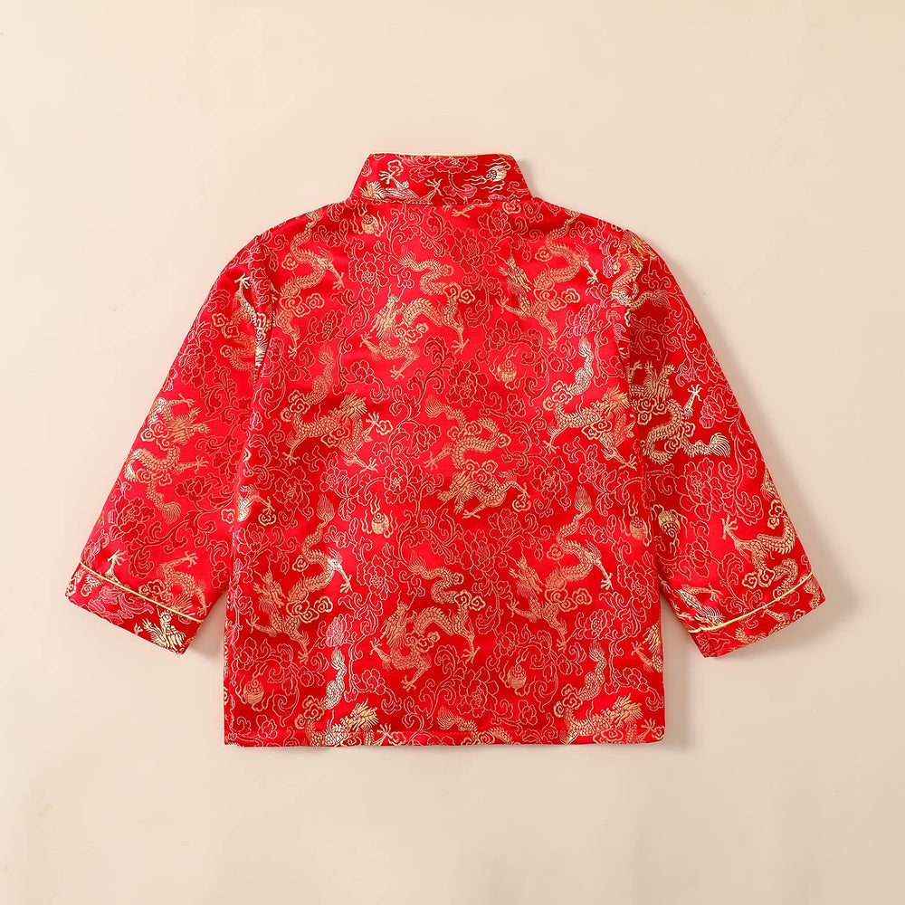 Noubeau dragon long sleeve shirt features festive dragon details for celebrations.