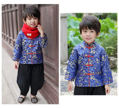 Noubeau dragon-pattern detail blue, eye-catching traditional motif for celebrations.