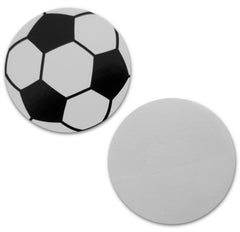 Novel Merk soccer ball decals on kitchen appliances brighten daily tasks with cheer.