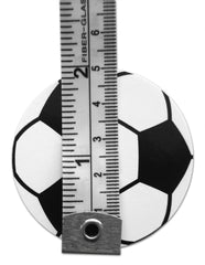 Novel Merk soccer ball decals on phone provide playful style and simple personalization.