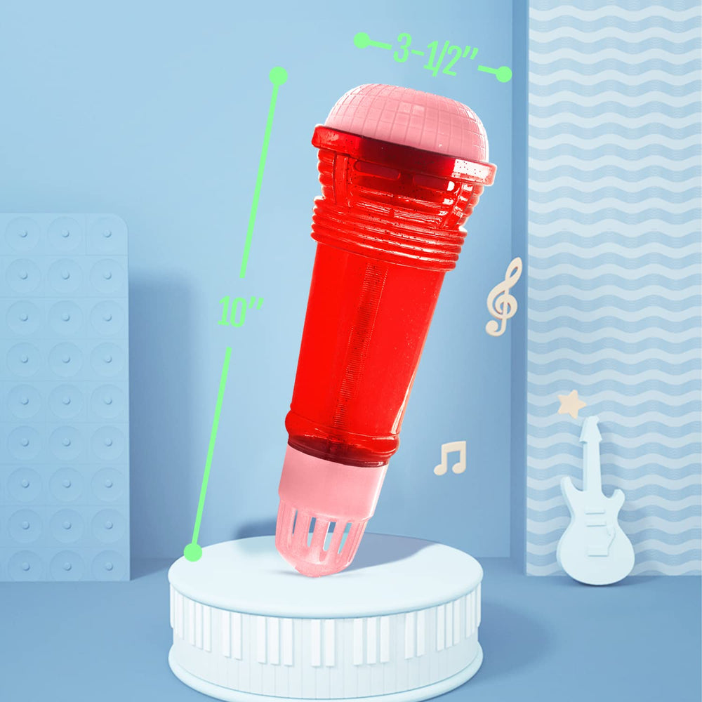 Novelty Place Echo Mic, side view, kid-friendly size.