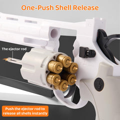 NOVOCA full-size toy revolver with metal effect shells for realism