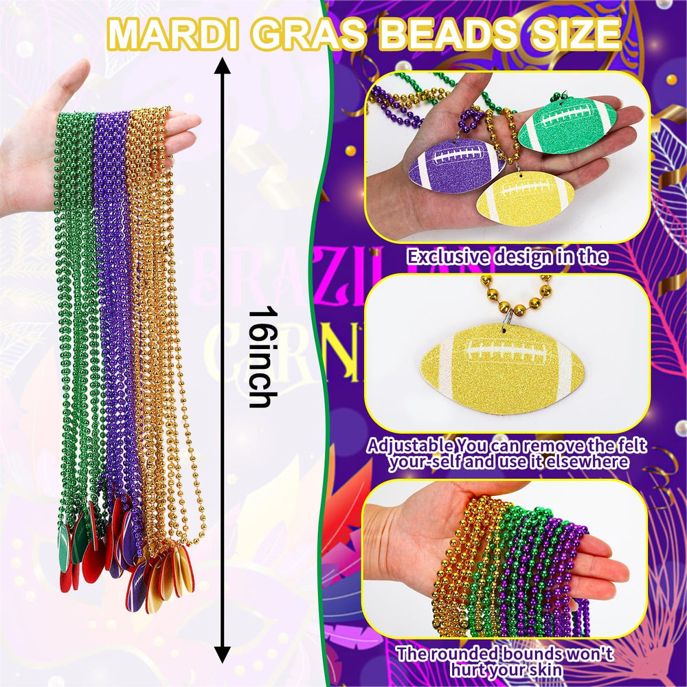 NOVWANG green-purple-gold beads add bright color to carnival costumes