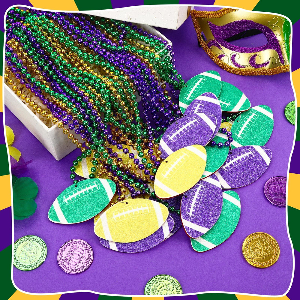 NOVWANG green-purple-gold beads complement outfits for theme parties and celebrations