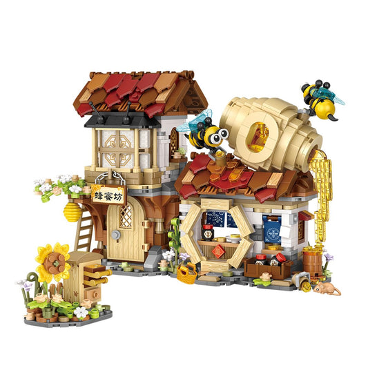 noziaa City Street View Honey Workshop blocks offer safe ABS construction for imaginative play.