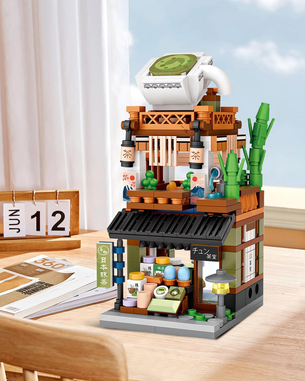 Noziaa Matcha Shop interior with detailed counters for mindful play.