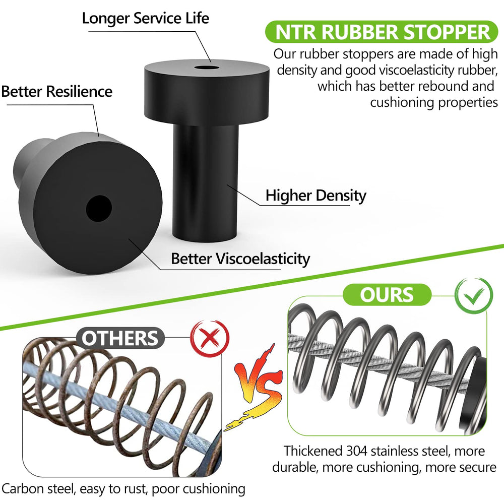 NTR zipline spring brake stainless steel spring shows weather resistance for long-term use.