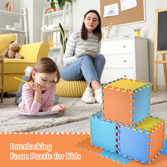 Nuanchu puzzle floor mats in use create a safe, cushioned space for active kids