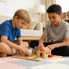 Nuanchu puzzle mats encourage imaginative play and fine motor skills.