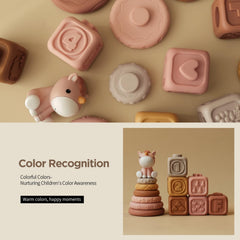 Nueplay block with circle top for shape sorting and early recognition skills