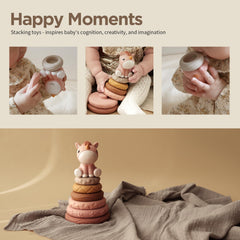Nueplay Stacking Rings with waves texture stimulate touch and sequencing skills
