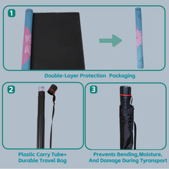 Nugnurt pink mahjong mat reduces tile noise and protects table surfaces.