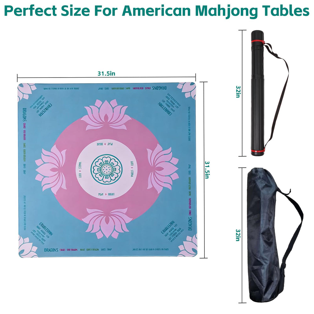 Nugnurt pink mat with non-slip backing stays secure on wood or glass tables.