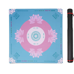 Nugnurt pink mahjong mat with waterproof surface for easy cleaning during games.
