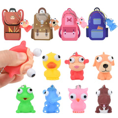 NUJOVI Valentine frog pop-eye card keychain, ideal for classroom exchanges.