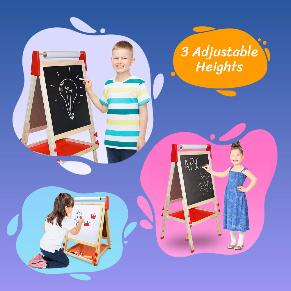 Number 1 in Gadgets deluxe easel double-sided chalkboard ready for lessons