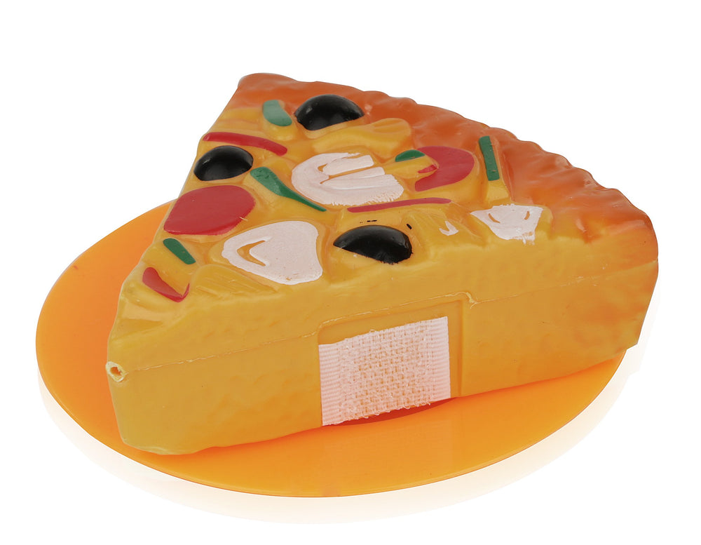 Number 1 in Gadgets pizza slices and utensils toy boosts fine motor play.
