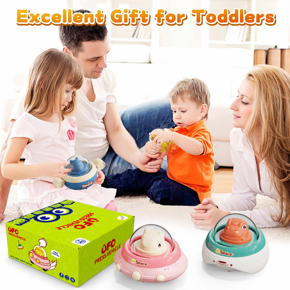 NUMBERFUN Battery-free dinosaur cars offer safe, simple playtime for infants