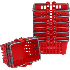 NUOBESTY mini shopping basket red front view for dollhouse play