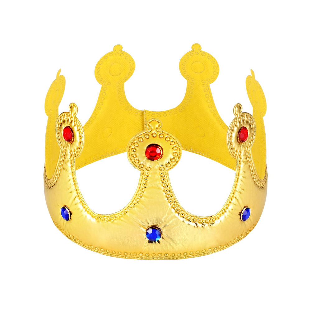 NUOBESTY Golden King Crown for Kids, 22-inch adjustable fit for birthday celebrations