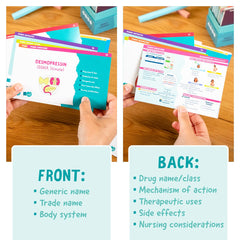 Nurse In The Making flashcards 4x6 layout ideal for on-the-go study between classes.