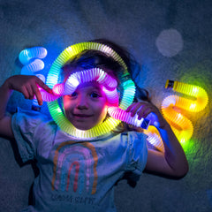 Nutty Toys glow-in-dark tubes brighten evening activities and outdoor play.