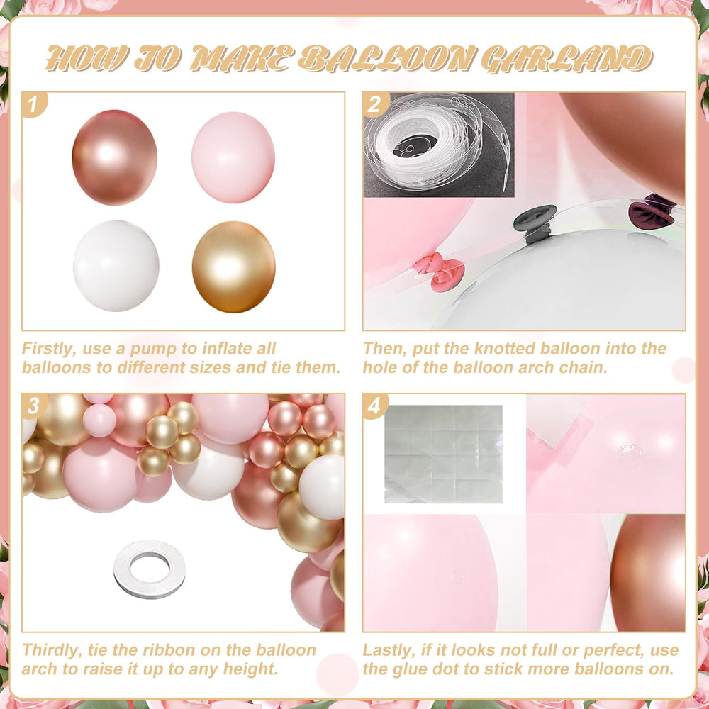 NUTTYBASH rose gold pink celebration decor enhances visuals