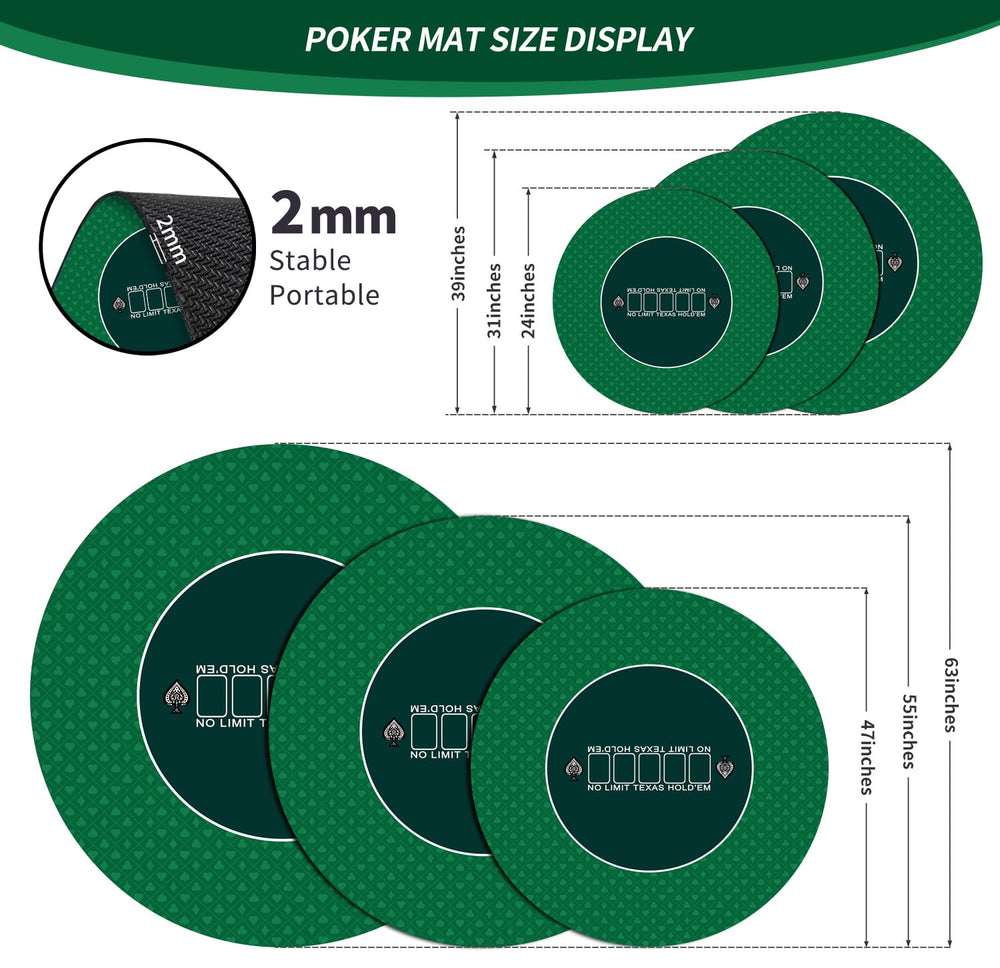 Nuveti portable poker table top shown on a home table.