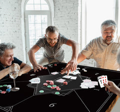 Nuveti poker tabletop supports multi-player spread for home games