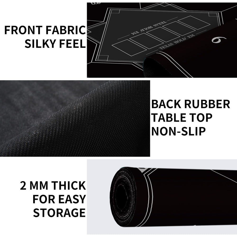 Nuveti poker tabletop waterproof surface resists spills for easy cleanup