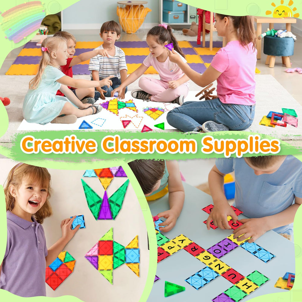NVHH magnetic tiles enabling easy, safe building for group activities