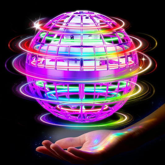 NWLAEWR Flying Orb Ball with LED glow during flight for nighttime play