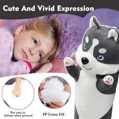 NXNYNZ husky plushie body pillow use for resting, reading, watching TV