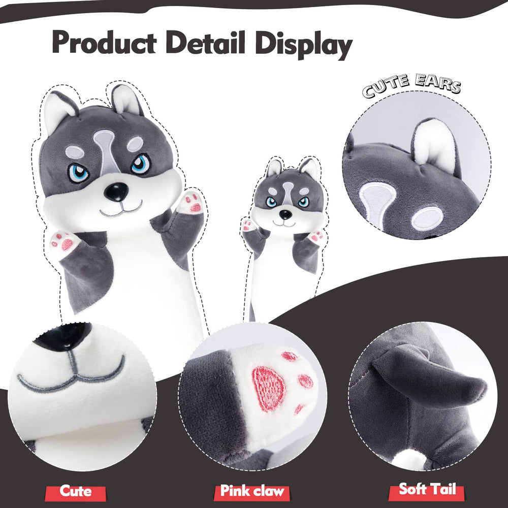 NXNYNZ husky plushie face closeup highlighting cute cuddly appeal
