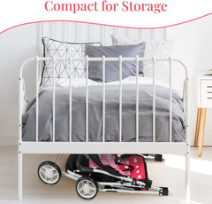 The New York Doll Collection My First Doll Twin Stroller open for quick setup